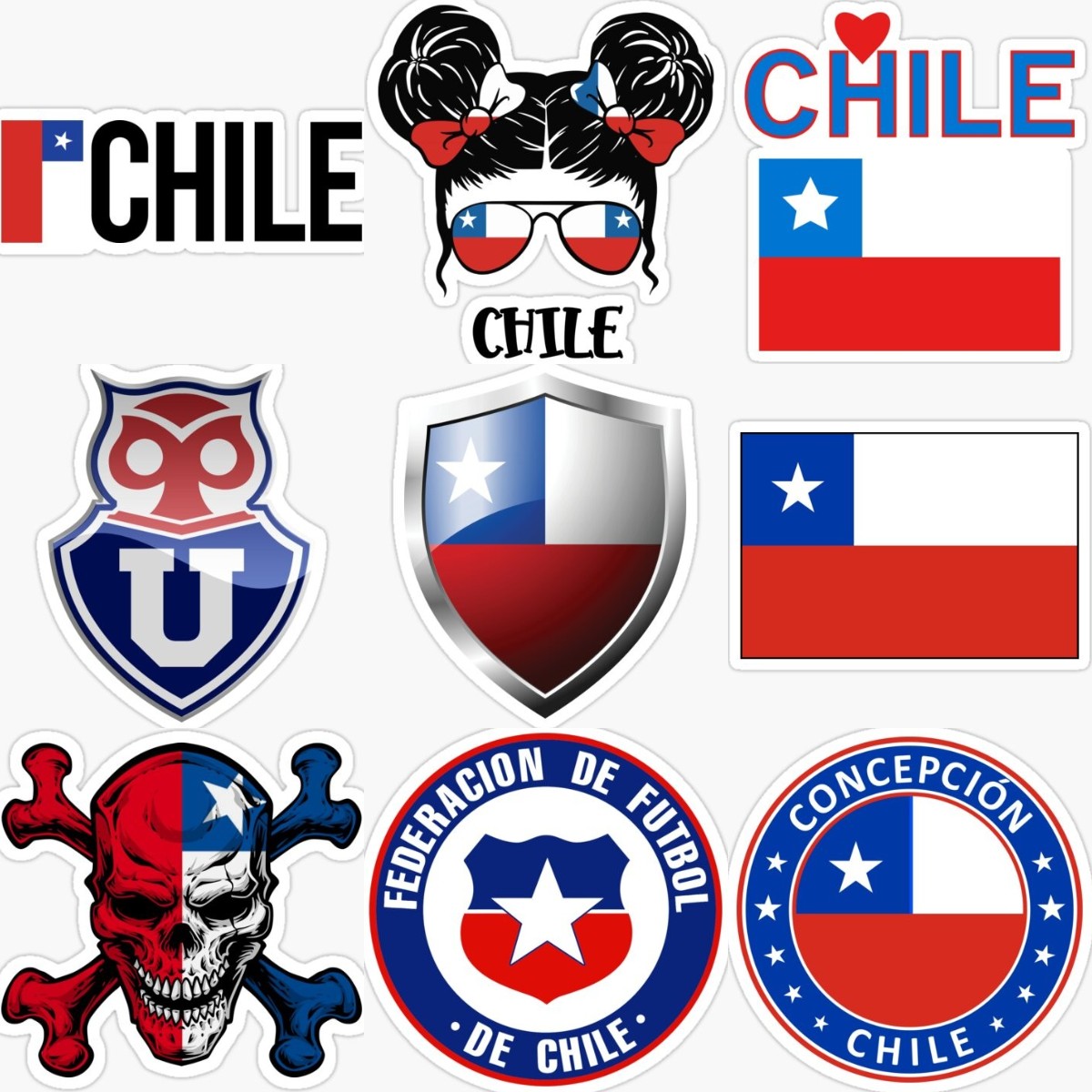 Desk Setup Maker - Chili Embleem Vlag Schedel Creatieve Sticker