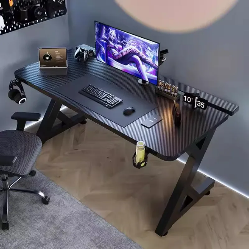 Desk Setup Designer - Q Minimalistische zwarte computerbureaus Ontwerp High-end
