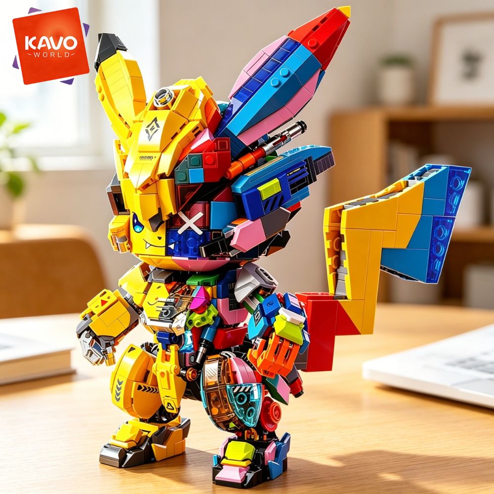 Desk Setup Build - KAVOWORLD 1505-delige DIY Mecha Muis Bouwblok