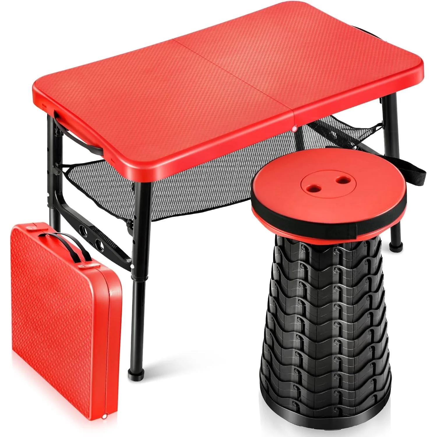 Desk Setup Maker - Intrekbare klaptafel en krukset Draagbare camping