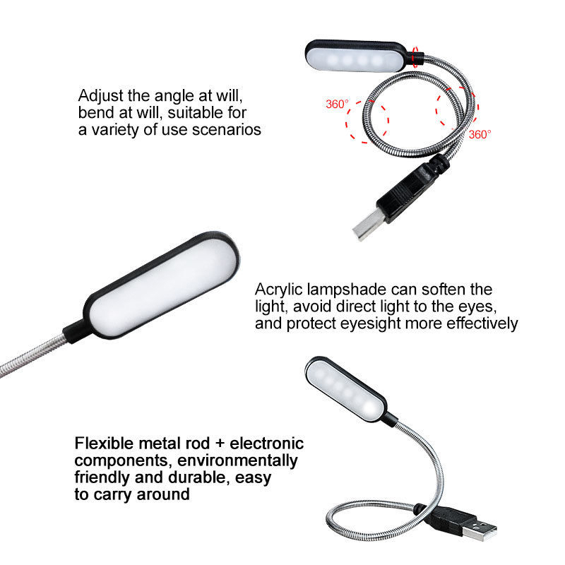 Mini 4-LED-boeklamp Draagbare  - Desk Setup Maker recensie en prijs