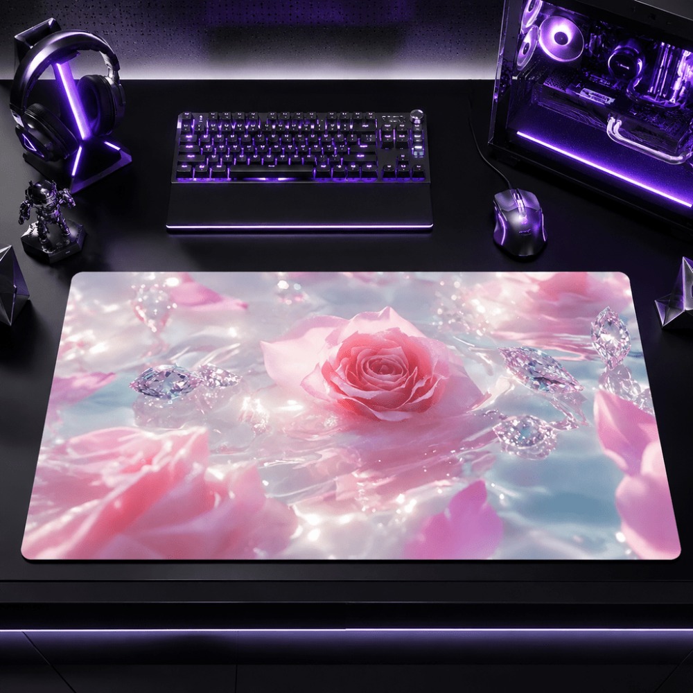 Origineel roze rozenwatermerk. - Desk Setup Simple recensie en prijs
