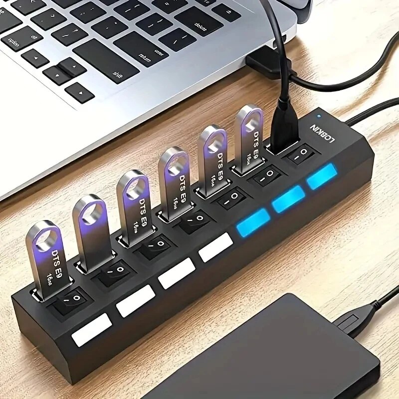 Hoge Snelheid 4/7 Poorten USB  - Desk Setup Usb Hub recensie en prijs