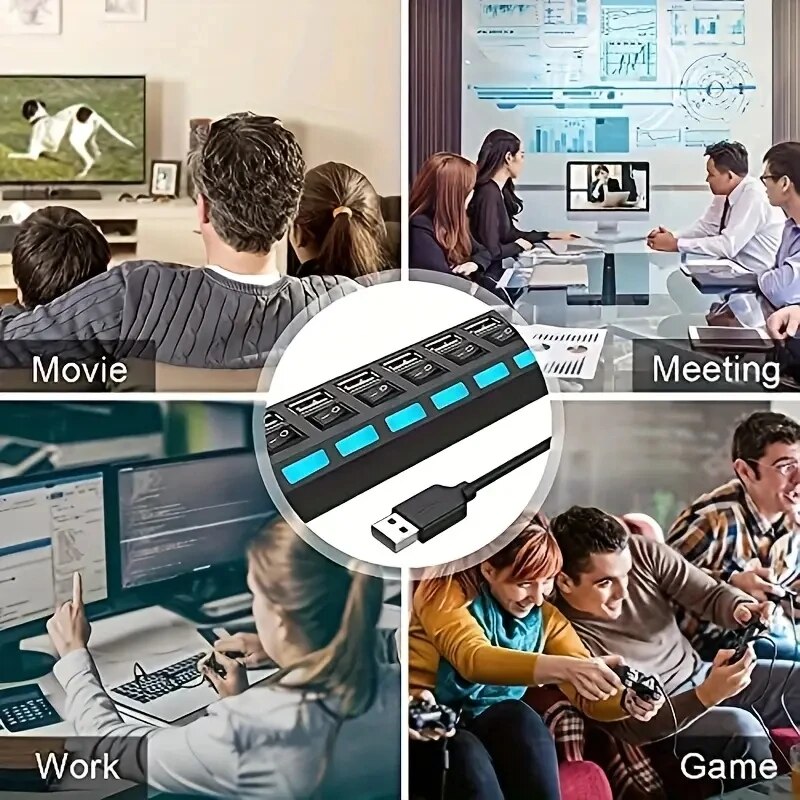 Hoge Snelheid 4/7 Poorten USB  - Desk Setup Usb Hub recensie en prijs