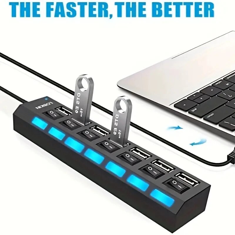 Hoge Snelheid 4/7 Poorten USB  - Desk Setup Usb Hub recensie en prijs