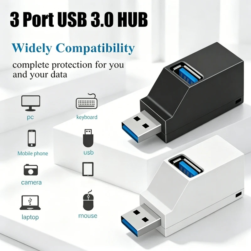 USB 3.0 2.0 Draaibare 3-poorte - Desk Setup Usb Hub recensie en prijs