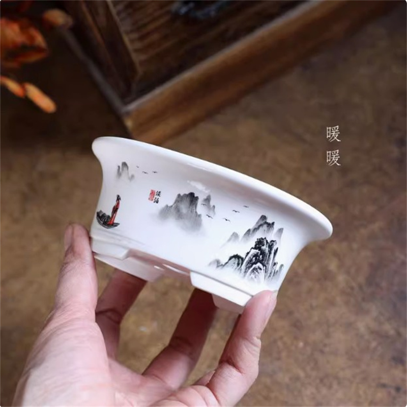 Porselein witte ovale bonsai p - Plant Pot Small Desk recensie en prijs