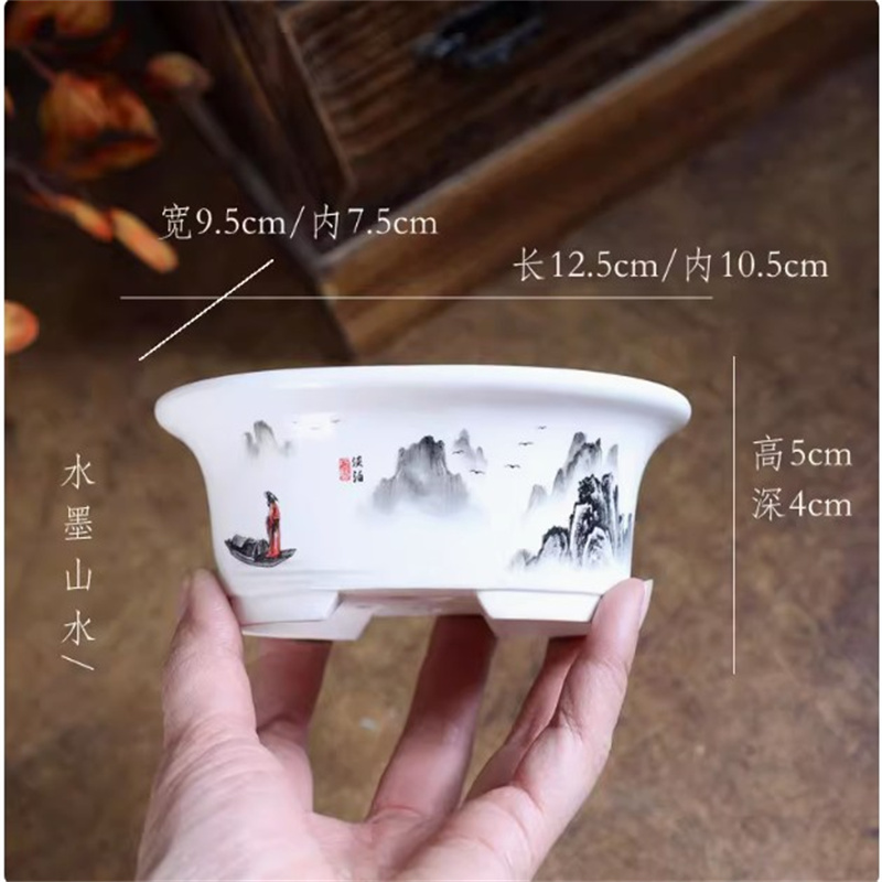 Porselein witte ovale bonsai p - Plant Pot Small Desk recensie en prijs