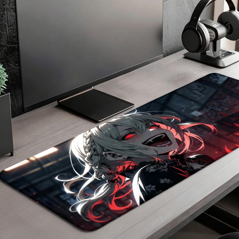 Een anime-meisje met rode vlam - Desk Setup Simple recensie en prijs