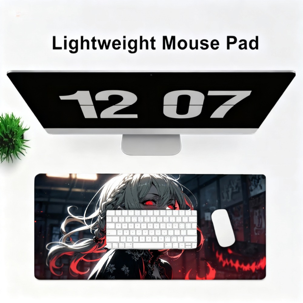 Een anime-meisje met rode vlam - Desk Setup Simple recensie en prijs