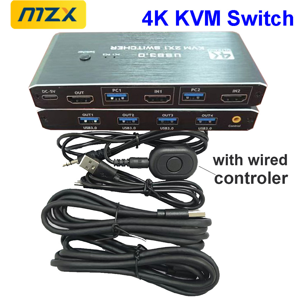 KVM Switch 4K 60Hz Switcher US - Desk Setup Usb Hub recensie en prijs