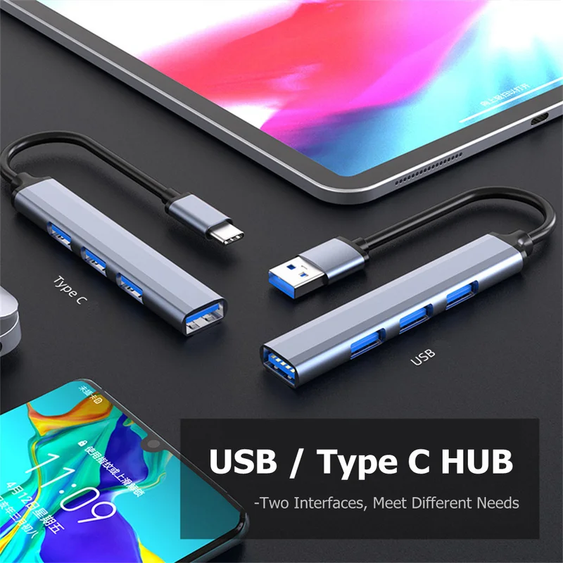 4-poorts USB-C Hub 3.0/3.1-spl - Desk Setup Usb Hub recensie en prijs