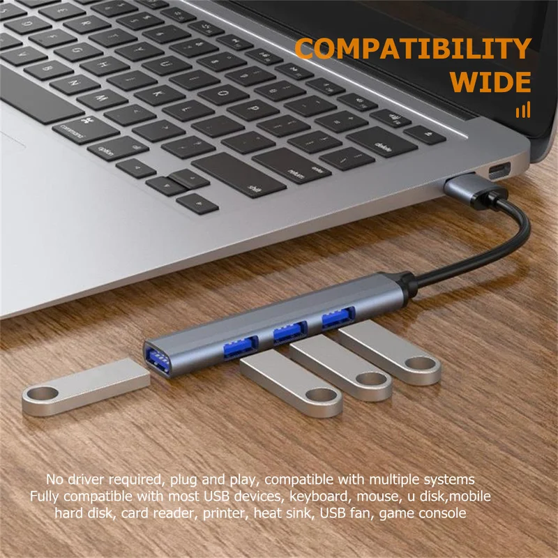4-poorts USB-C Hub 3.0/3.1-spl - Desk Setup Usb Hub recensie en prijs