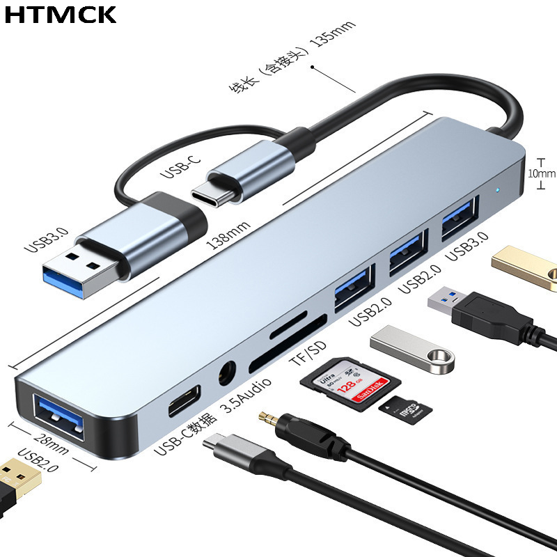 8-in-2 USB C Hub Multi-Port Do - Desk Setup Usb Hub recensie en prijs