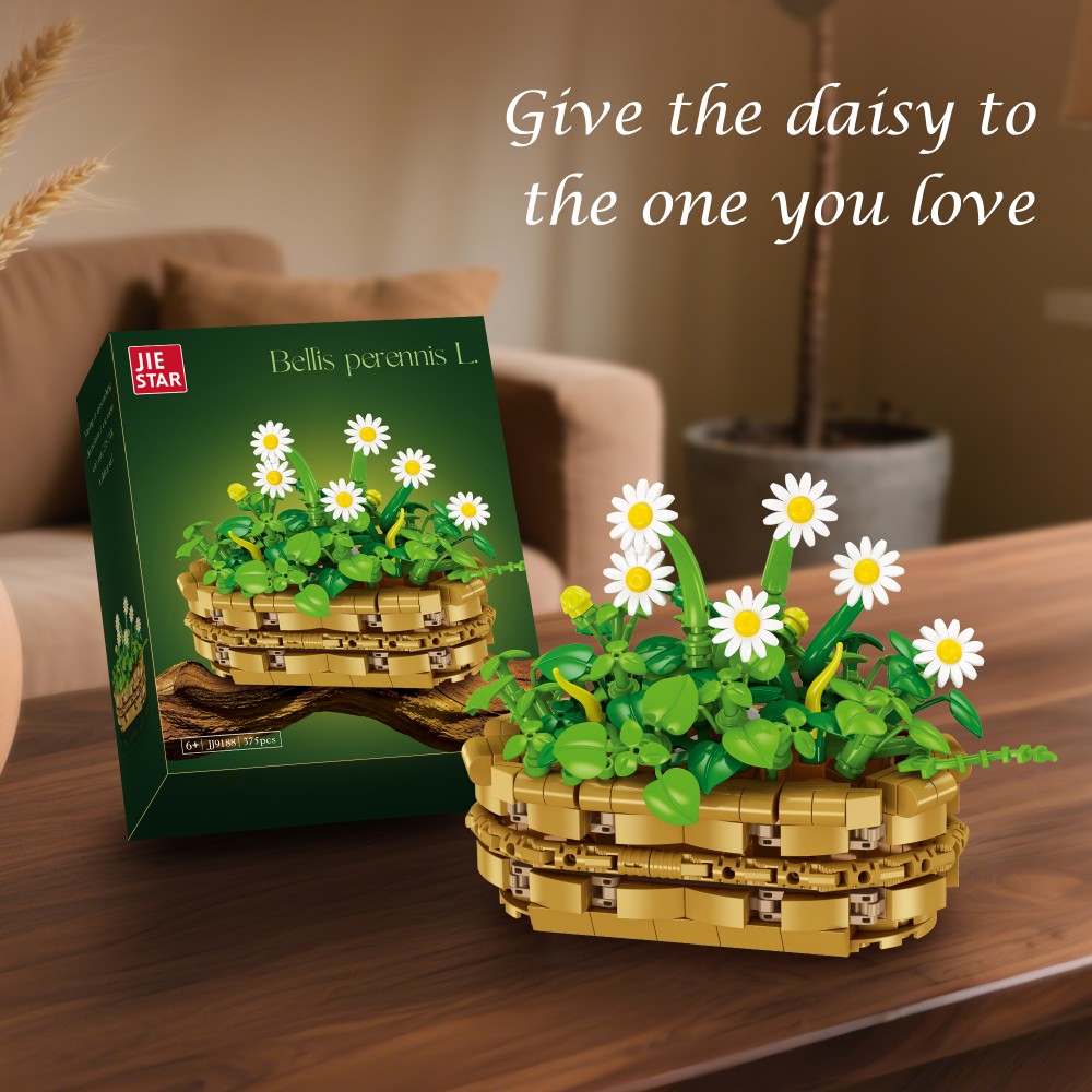 375PCS Daisy Plant Bouwstenen  - Plant Pot Small Desk recensie en prijs