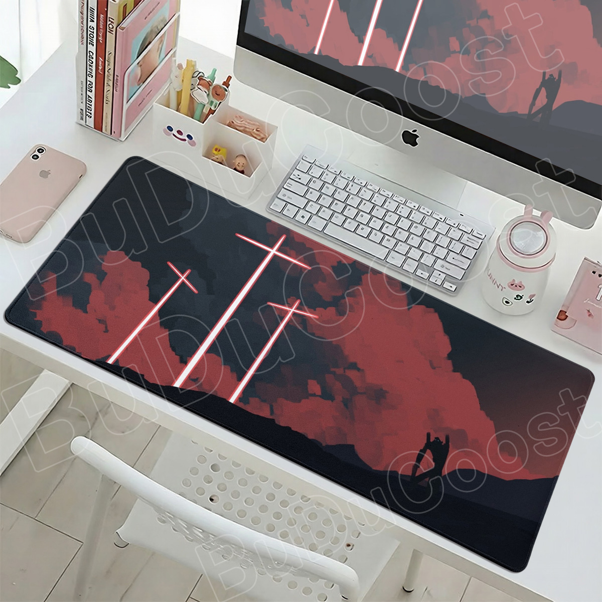Schattig anime-meisje Ayanami  - Desk Setup Anime recensie en prijs