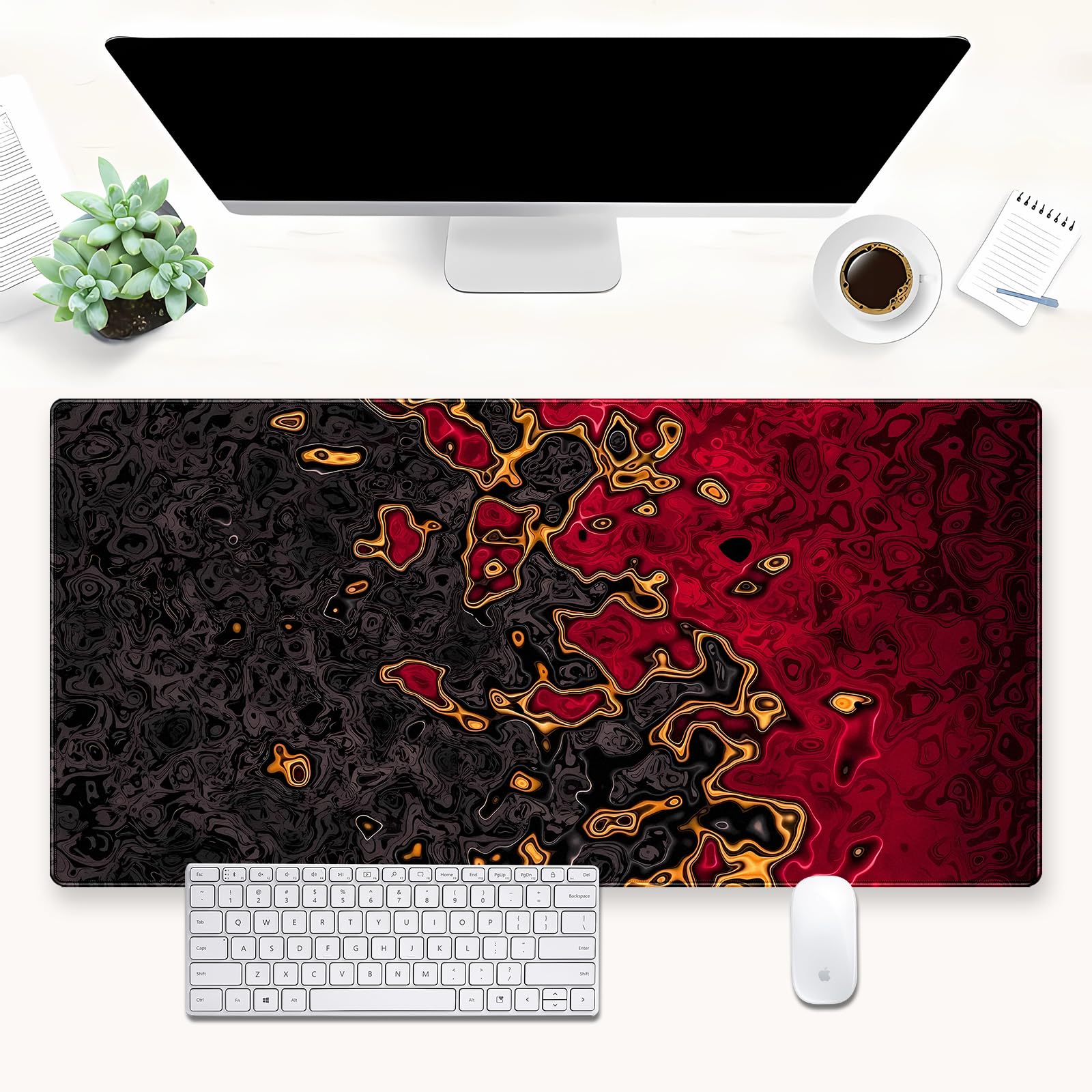 Rode Zwarte Extra Grote Gaming - Rubber Mat Desk recensie en prijs