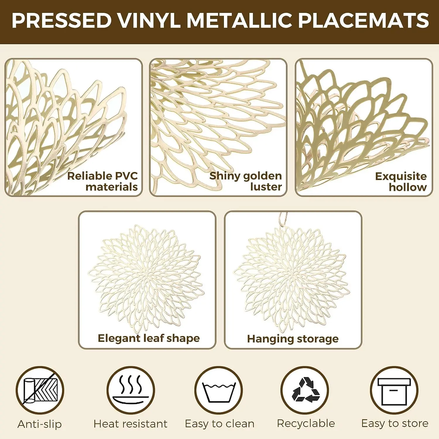 Set van 4 metalen placemats se - Desk Setup Design recensie en prijs