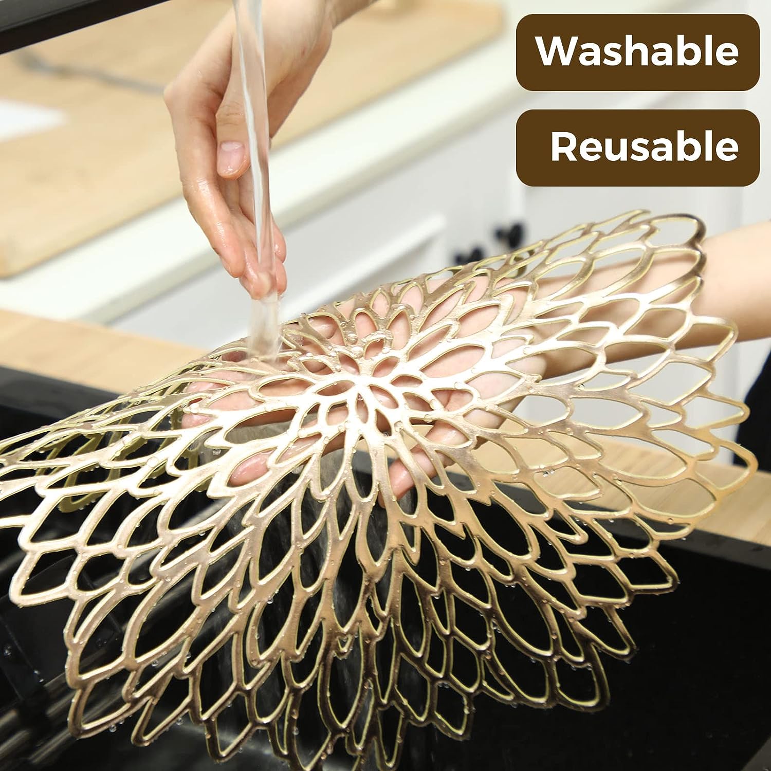 Set van 4 metalen placemats se - Desk Setup Design recensie en prijs