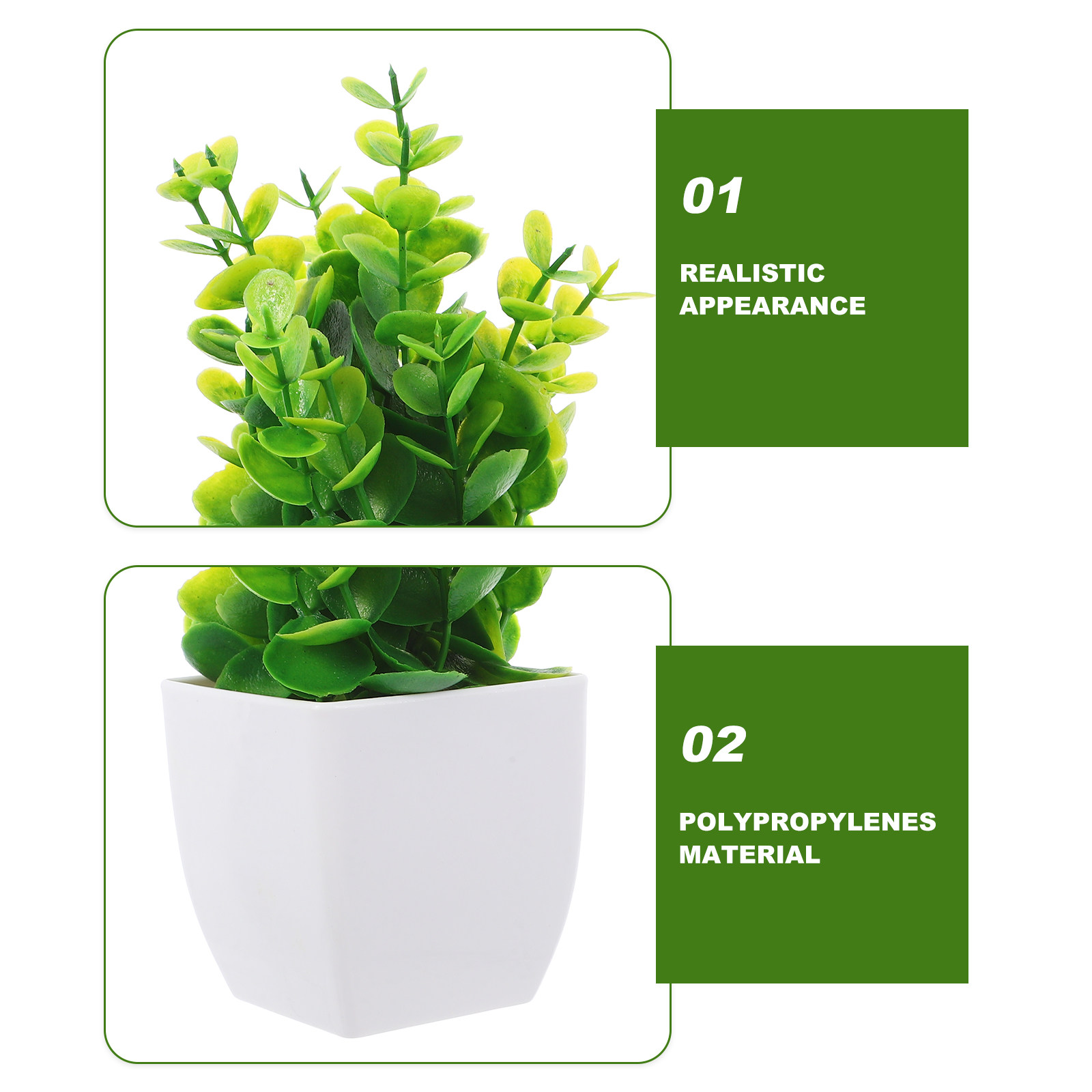 3 stuks kleine kunstmatige pot - Plant Pot Small Desk recensie en prijs
