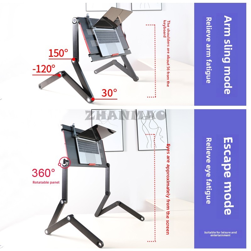 Liggend plat op het bed, lapto - Desk Setup Maker recensie en prijs