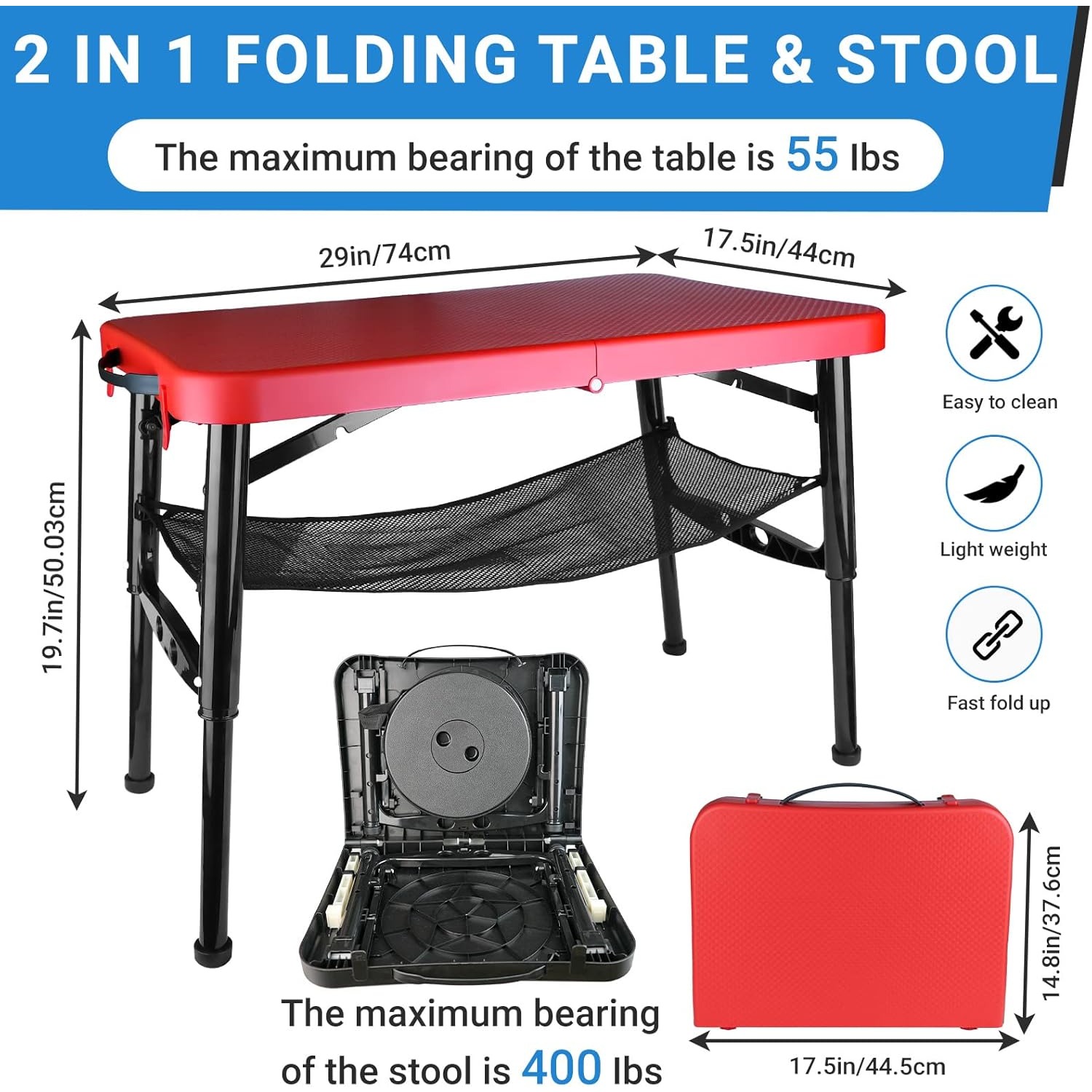 Intrekbare klaptafel en krukse - Desk Setup Maker recensie en prijs