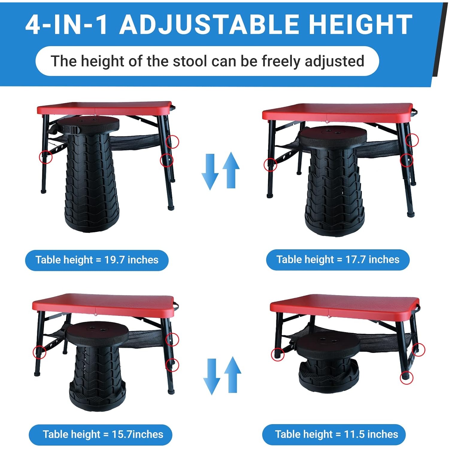 Intrekbare klaptafel en krukse - Desk Setup Maker recensie en prijs